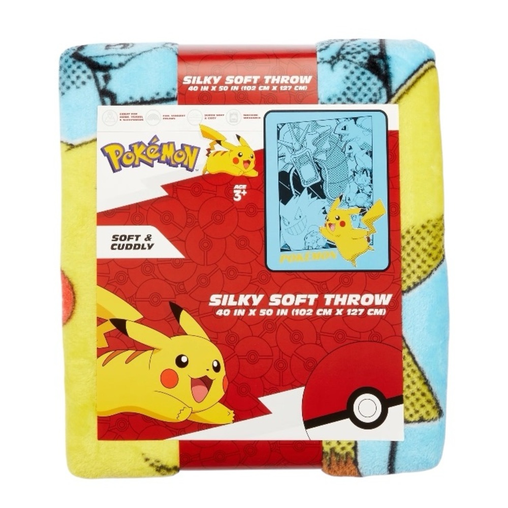 Pokemon - Kids Silky Soft Plush Throw, 40 x 50